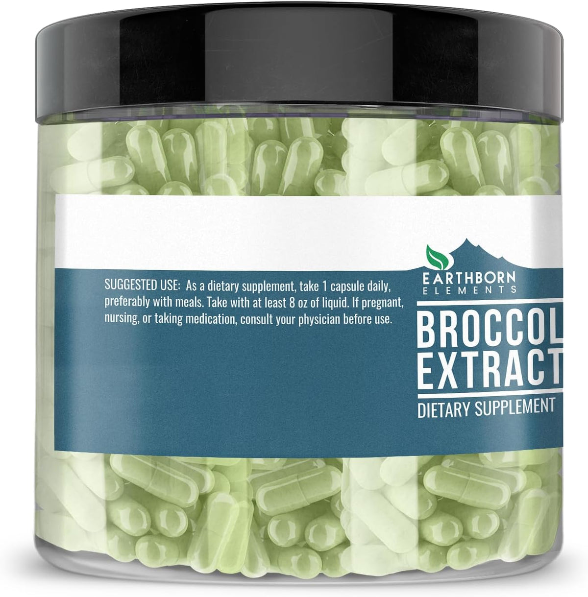 Earthborn Elements Broccoli Extract 200 Capsules, Pure and Undiluted, No Additives - görsel 2