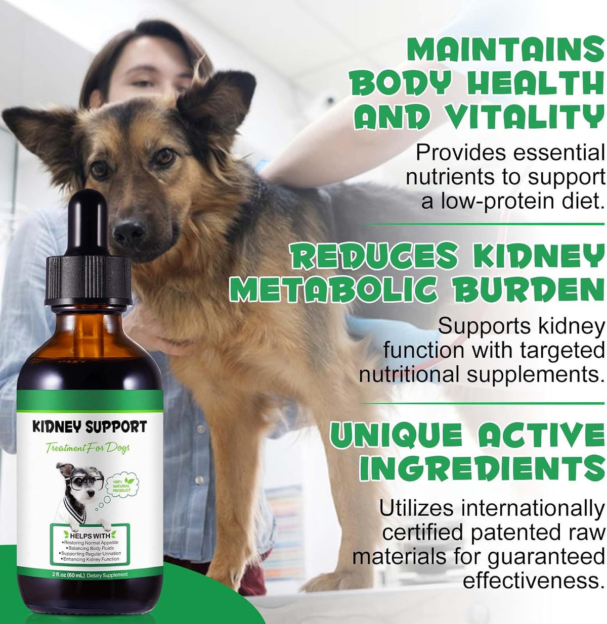 Kidney Support for Dogs - Herbal Supplement for Immune & Urinary Health (60ml) - görsel 5