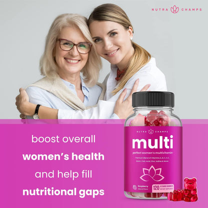 NutraChamps Multivitamin for Women Gummies - Berry Flavour - 240 Count (2-Pack)