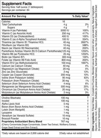 Life Solutions Super Multivitamins and Minerals - High Potency Liquid Vitamins, 946 ml
