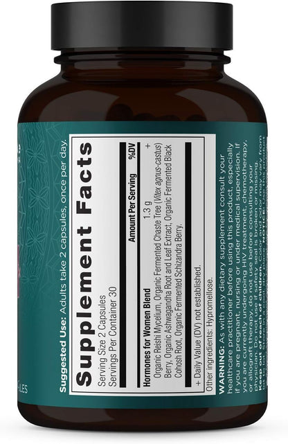 Ancient Nutrition Women's Hormones, Helps Reduce Stress, Supports Energy, Hormone Balance, Gluten-free, Paleo and Keto Friendly, 60 Capsules