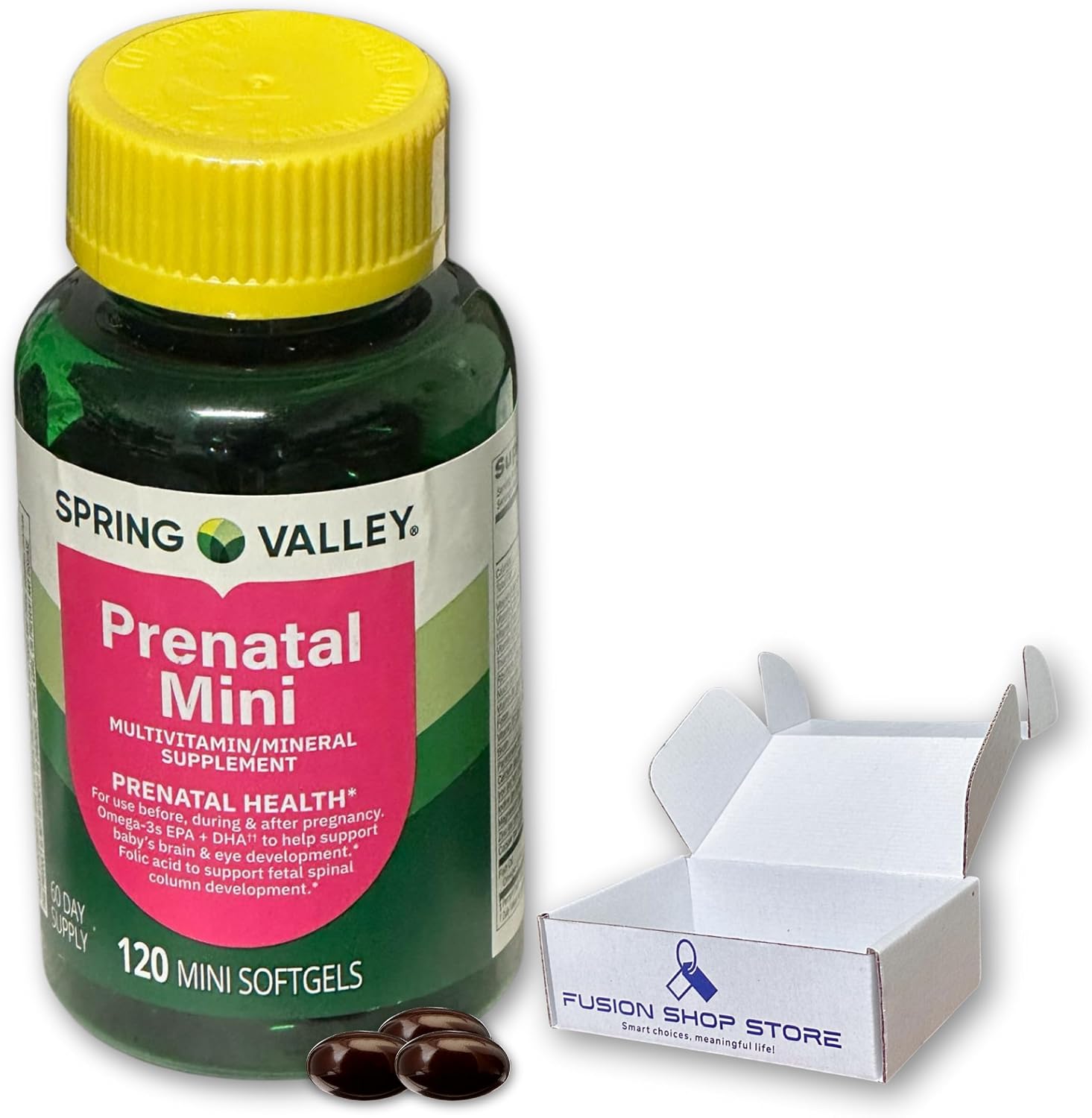 Prenatal Vitamins for Women - 120 Mini Soft gel capsules Multivitamin/Multimineral (Pack of 1) - görsel 1