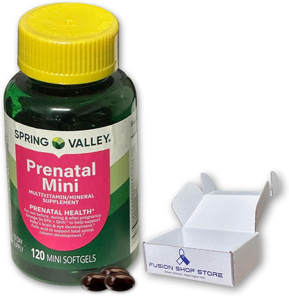 Prenatal Vitamins for Women - 120 Mini Soft gel capsules Multivitamin/Multimineral (Pack of 1)