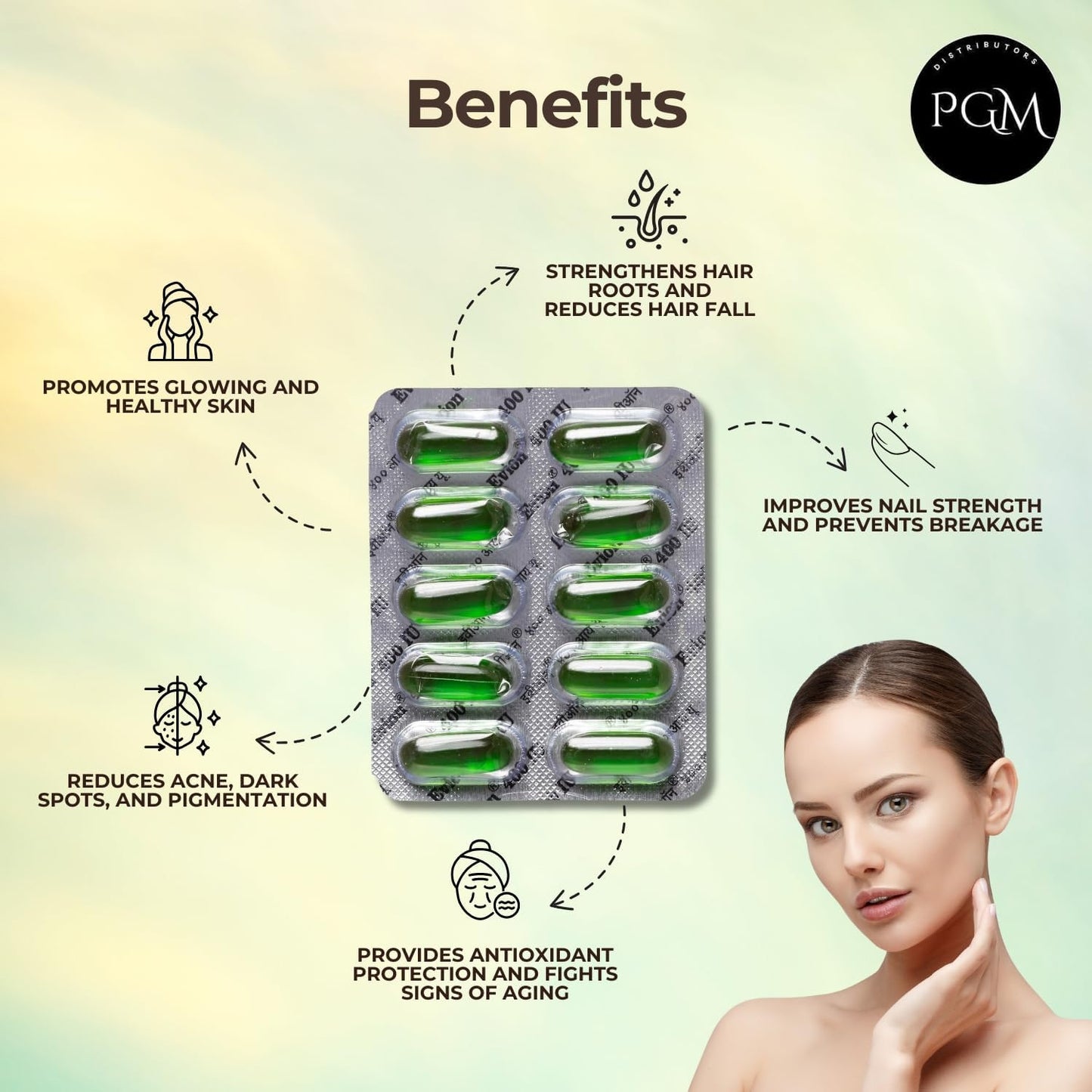 Evion Vitamin E 400 mg Soft gel capsule Capsules, 50 Capsules - görsel 4