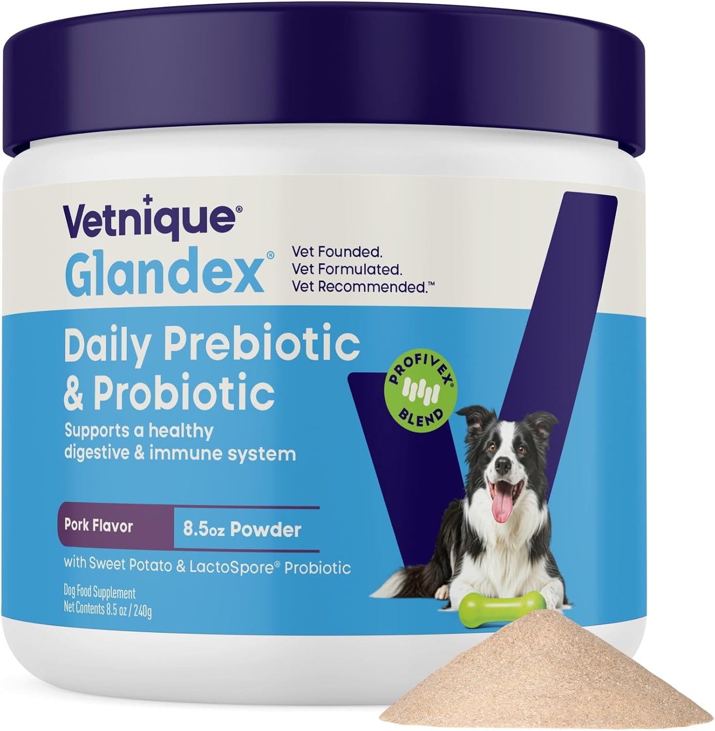Vetnique Glandex Dog Probiotic Chews, Daily Probiotics for Dogs 5 Strains, Prebiotics & Digestive Enzymes for Gut and Immune Health, Vet Formulated for Occasional Diarrhoea (120ct Chews) - görsel 10
