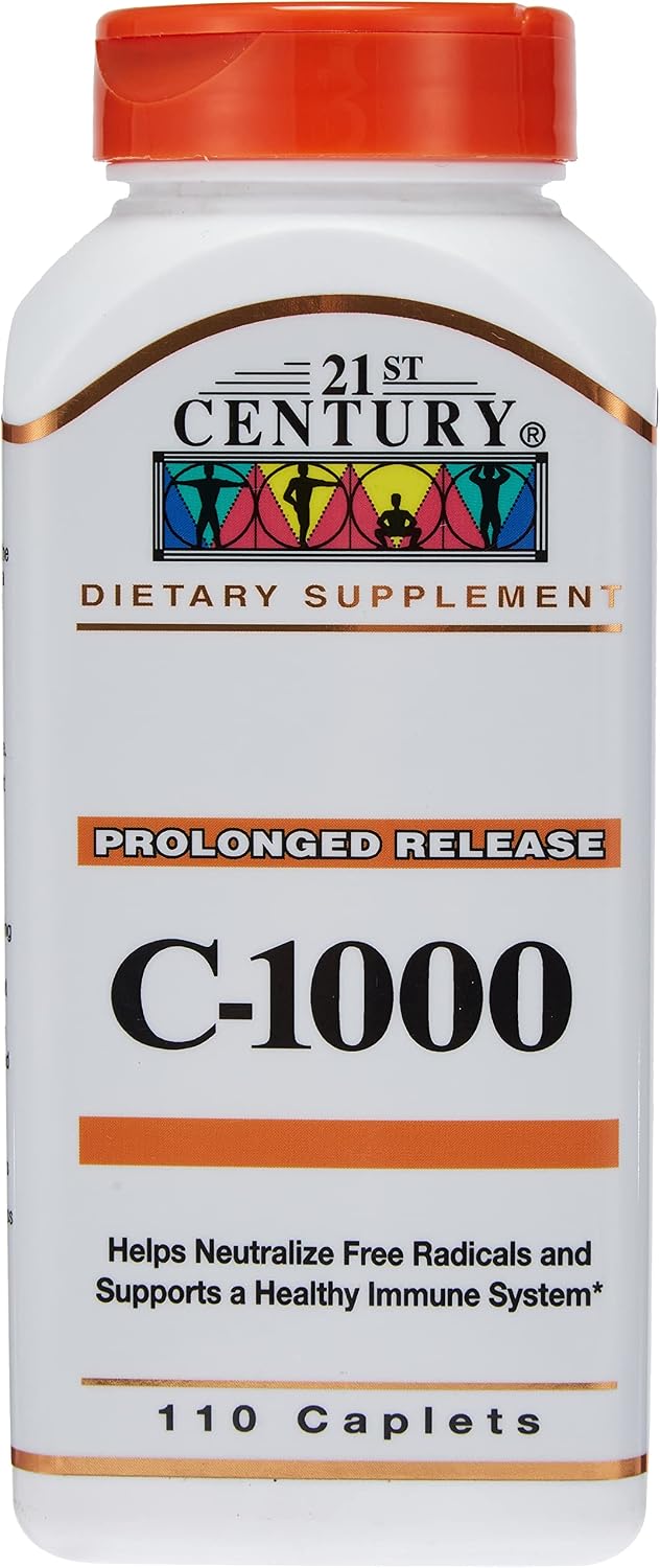 21st Century C-1000 Prolonged Release Vitamin C Supplement, 110 Tablets - görsel 1