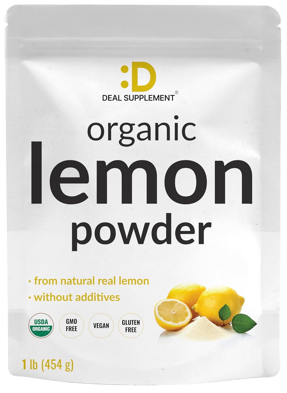 Organic Lemon Powder, 454g – Real Freeze-Dried Source – Rich in Essential Vitamin C – Natural Immune Support – Raw Lemon Juice Flavour & Aroma – Non-GMO, Filler Free, No Sugar - görsel 1