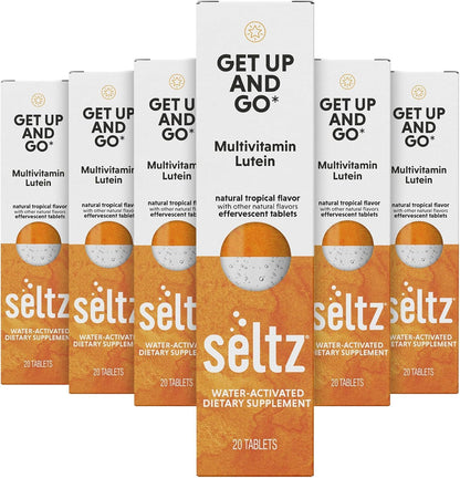 Seltz Multivitamin Drink Tablets with Lutein – 120 Tablets (6 Tubes)