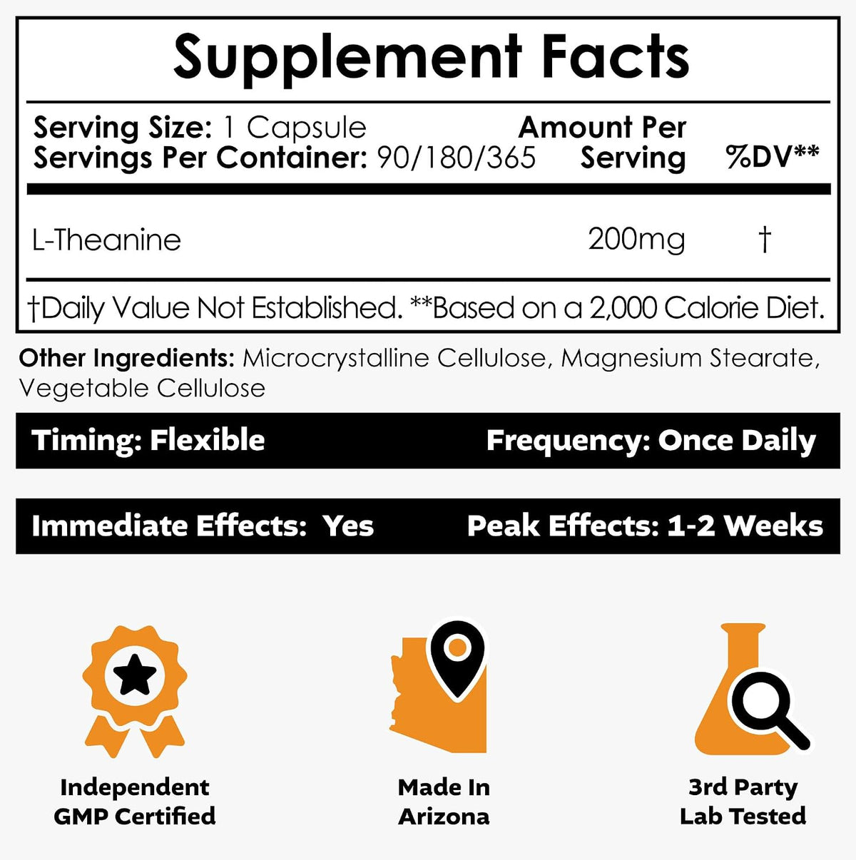 Nootropics Depot L-Theanine 200mg Capsules (180 Capsules) - görsel 2