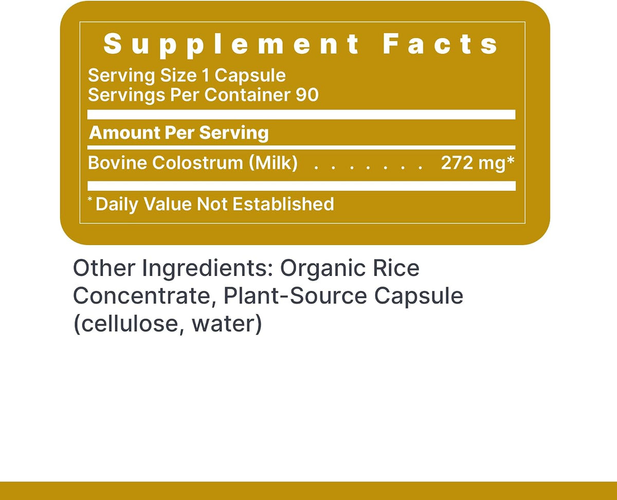 Premier Research Labs Colostrum-IgG - Grass Fed Bovine Colostrum for Immune Support & Gut Health - 90 Capsules - görsel 6