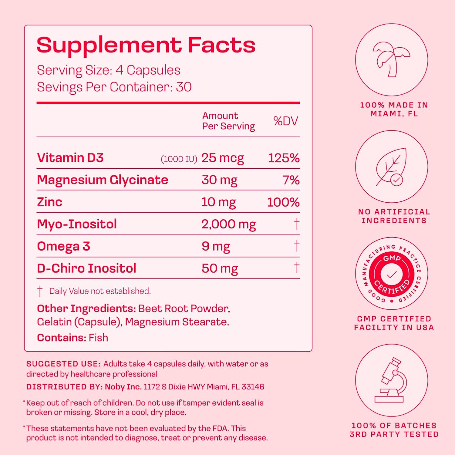 Peach Perfect Inositol Multivitamin – Myo-Inositol & D-Chiro 40:1 Blend with Omega-3, Vitamin D3, Magnesium, Zinc - görsel 5