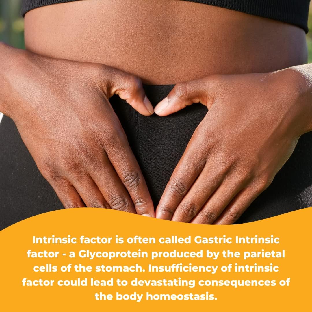 Intrinsic Factor with Folic Acid and Vitamin B12 1000mcg – 120 Capsules - görsel 6