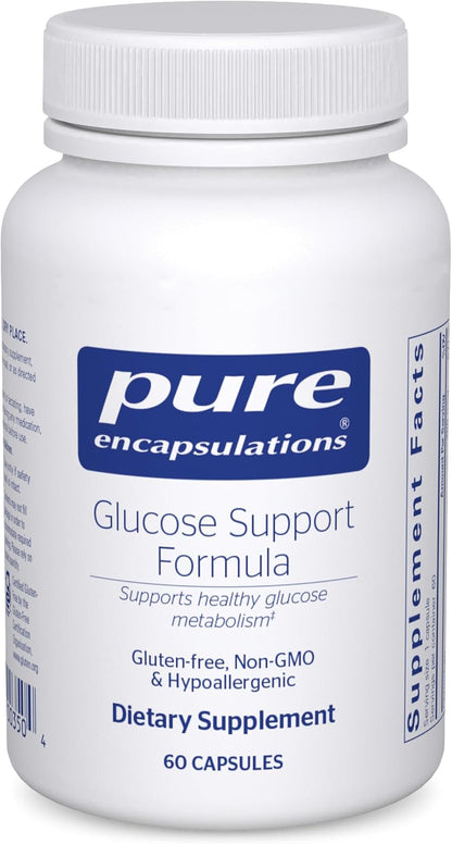 Pure Encapsulations Glucose Support Formula | Hypoallergenic Supplement for Carbohydrate Metabolism and Pancreatic Function* | 60 Capsules