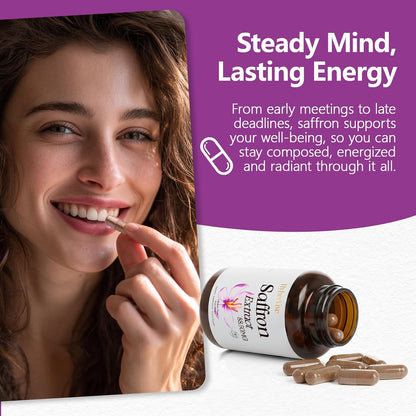 HyberVive Saffron Supplements 88.5mg - 90 Vegan Capsules