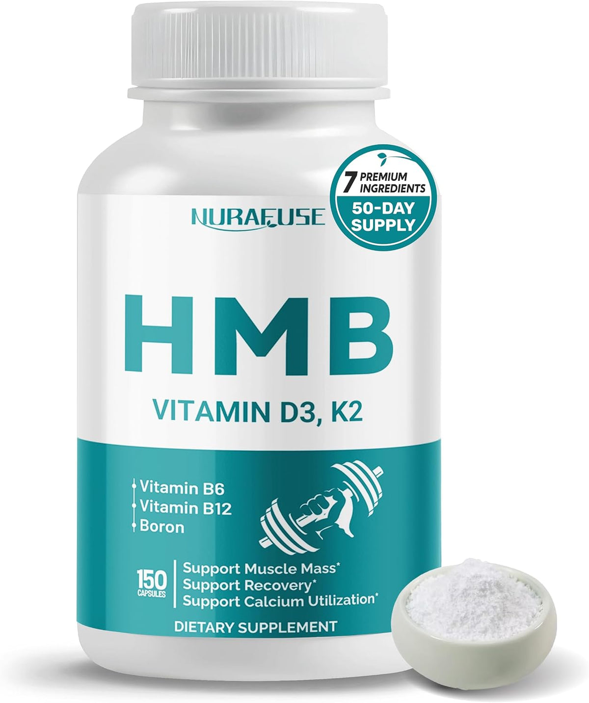 NURAFUSE Liposomal HMB with Vitamin D3, K2 – Muscle Mass and Recovery Support - görsel 1