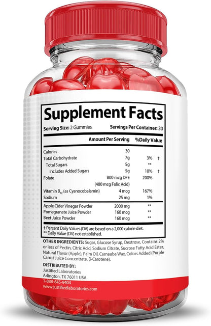Justified Laboratories Vital Pump XL Extreme 2000mg Performance Gummies