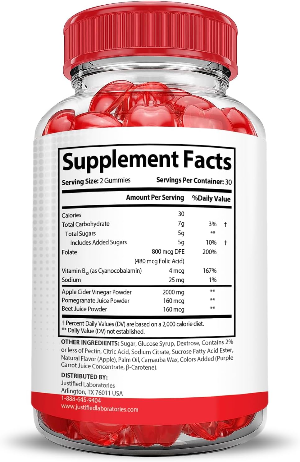 Justified Laboratories Vital Pump XL Extreme 2000mg Performance Gummies (5 Pack) - görsel 5