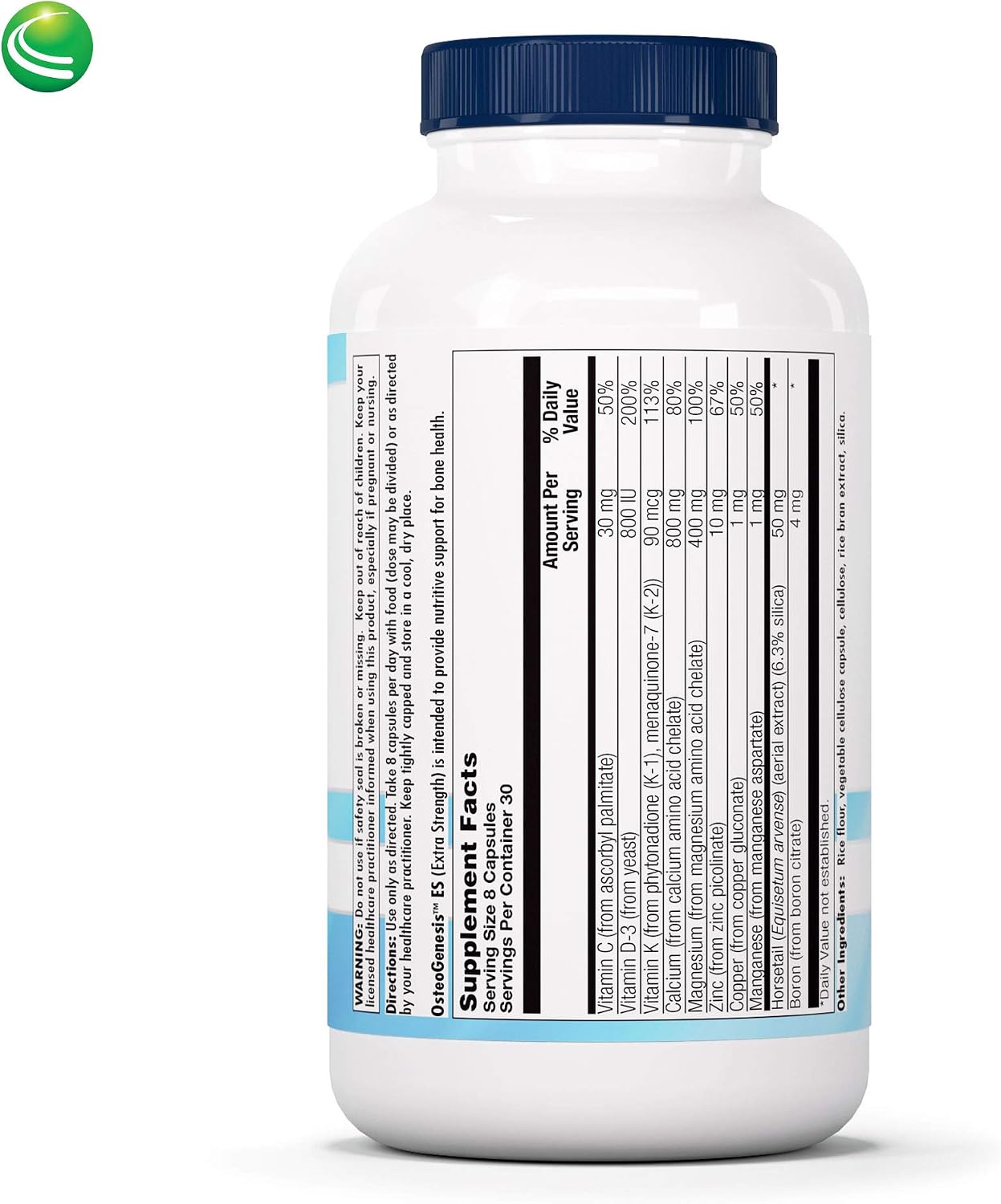 Nutra BioGenesis Osteogenesis - Bone Health Supplement with Vitamin D3, K2, Calcium, Magnesium, Zinc, Boron & Silica - 240 Vegetable Capsules - görsel 2