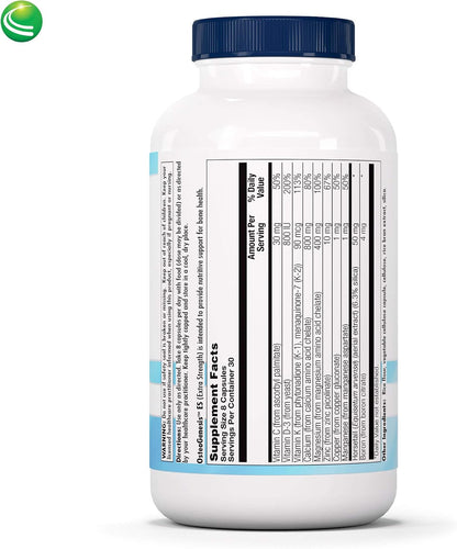 Nutra BioGenesis Osteogenesis - Bone Health Supplement with Vitamin D3, K2, Calcium, Magnesium, Zinc, Boron & Silica - 240 Vegetable Capsules
