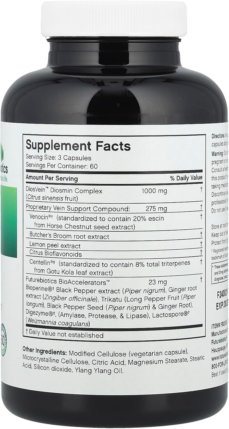 Futurebiotics VeinFactors, 180 Vegetarian Capsules - görsel 2