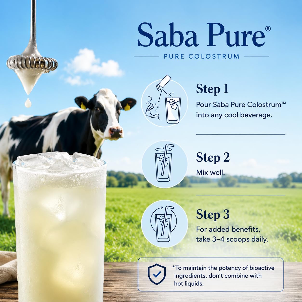 Saba Pure Colostrum & Biotin Complex – Unflavoured, Easy-Mixing Powder for Gut Health, Immunity, Hair, Skin & Nails, 60 Servings - görsel 6