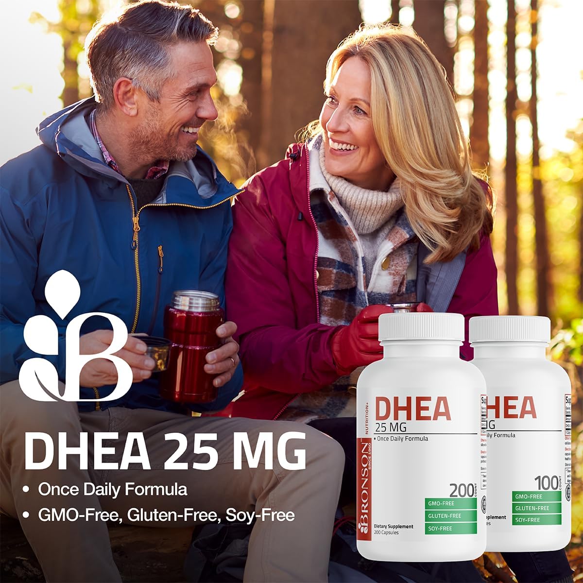 Bronson DHEA 25 mg Once Daily Formula, 200 Capsules - görsel 3