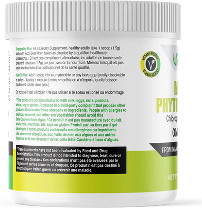AKI Marine Phytoplankton Powder - Raw Omega-3 EPA from Microalgae, Vegan & Non-GMO (2 oz)