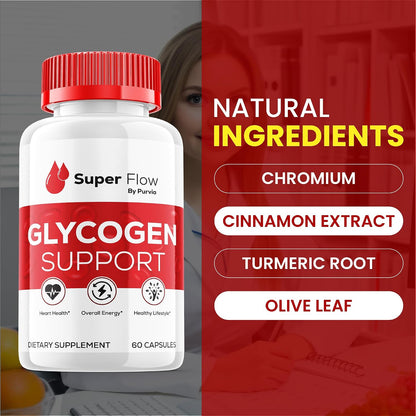 Super Flow Glycogen Optimiser – Maximum Strength Food Supplement for Overall Wellness Support (120 Capsules)