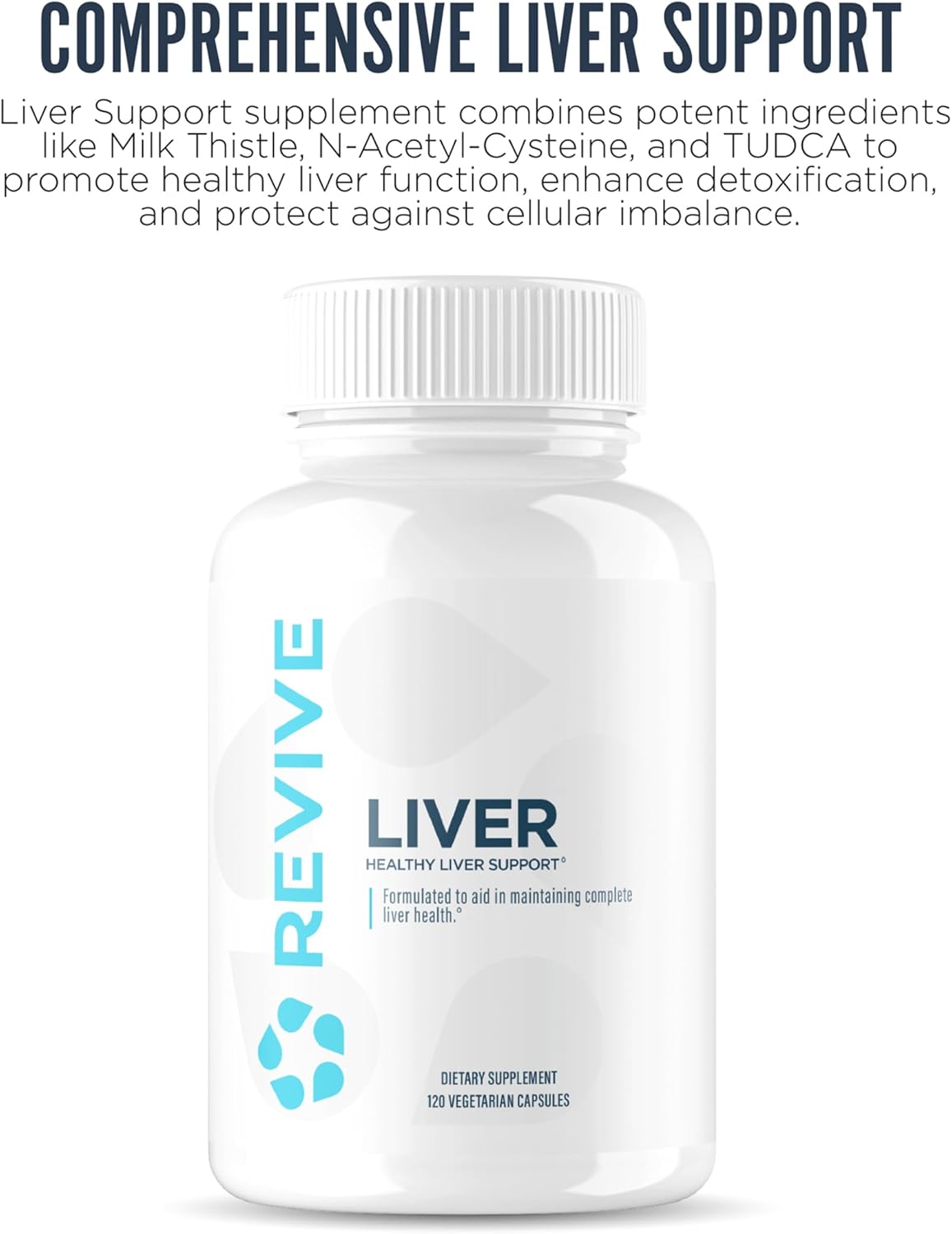 Revive MD Natural Liver Support Supplement - Milk Thistle, NAC, TUDCA - 120 Capsules - görsel 3