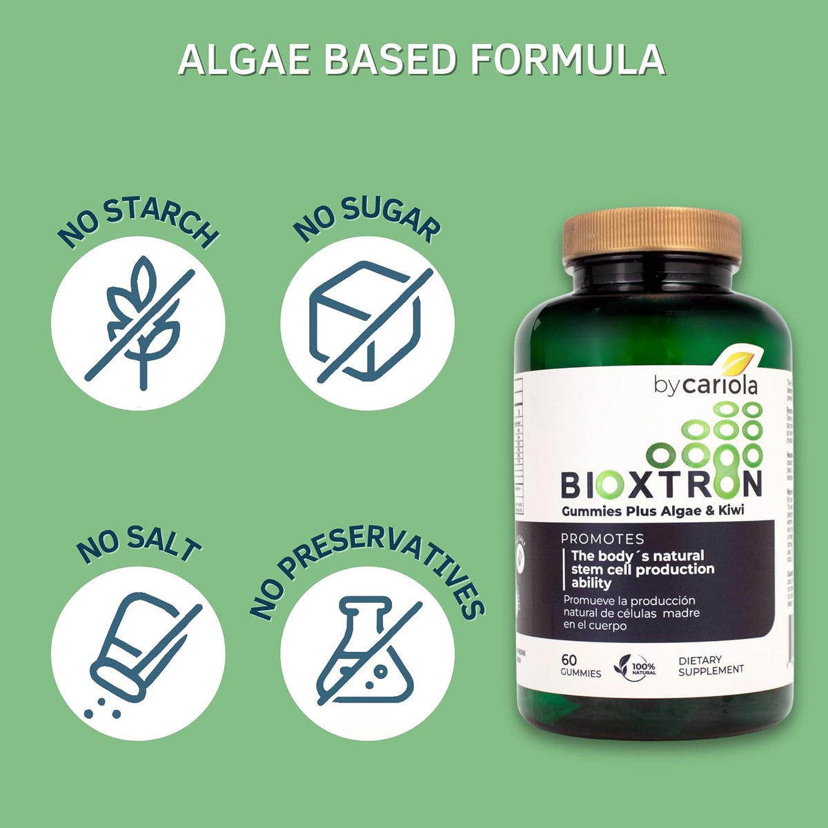 Bioxtron Natural Stem Cell Food Supplement Gummies (60 Gummies) - görsel 7