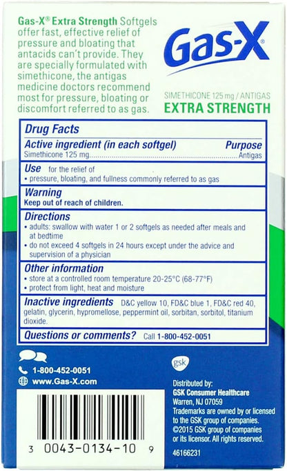 Novartis Gas-X Extra Strength Anti-Wind - 10 Softgels