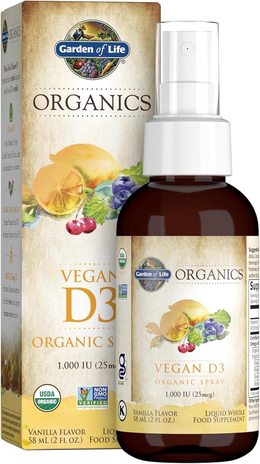 Garden of Life Vitamin D3 Mykind Vanilla Spray Vegan Organic, 60 ml - görsel 1