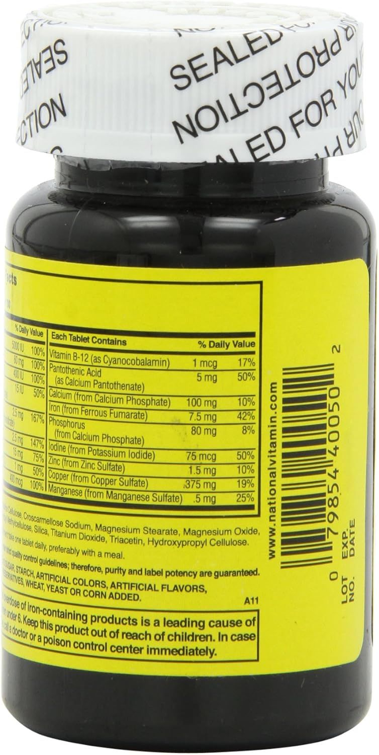 Nature's Blend Multivitamin & Mineral Tablets, 100 Tablets - görsel 4