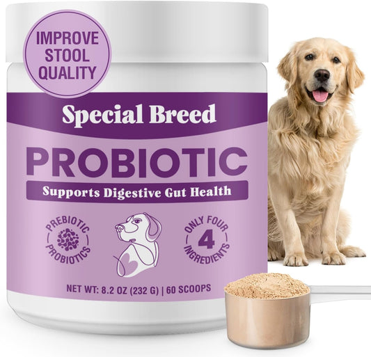 Probiotics for Dogs – Dog Probiotics Powder for Digestive Health, Gut Support & Immune Boost – Premium Blend with Prebiotics & Digestive Enzymes – High Potency – 60 Scoops