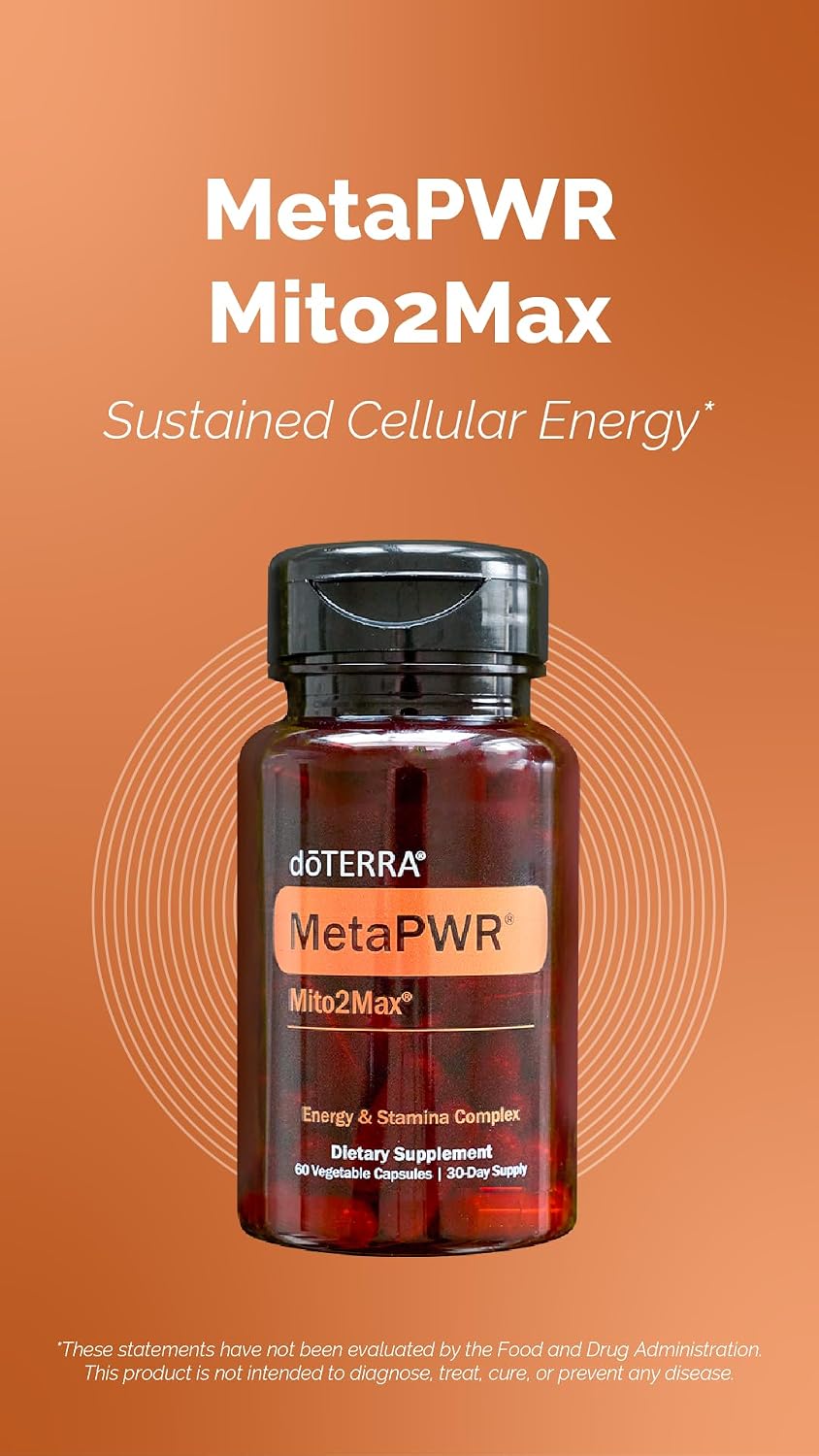 doTERRA MetaPWR Mito2Max Energy Supplement - 60 Capsules - görsel 3