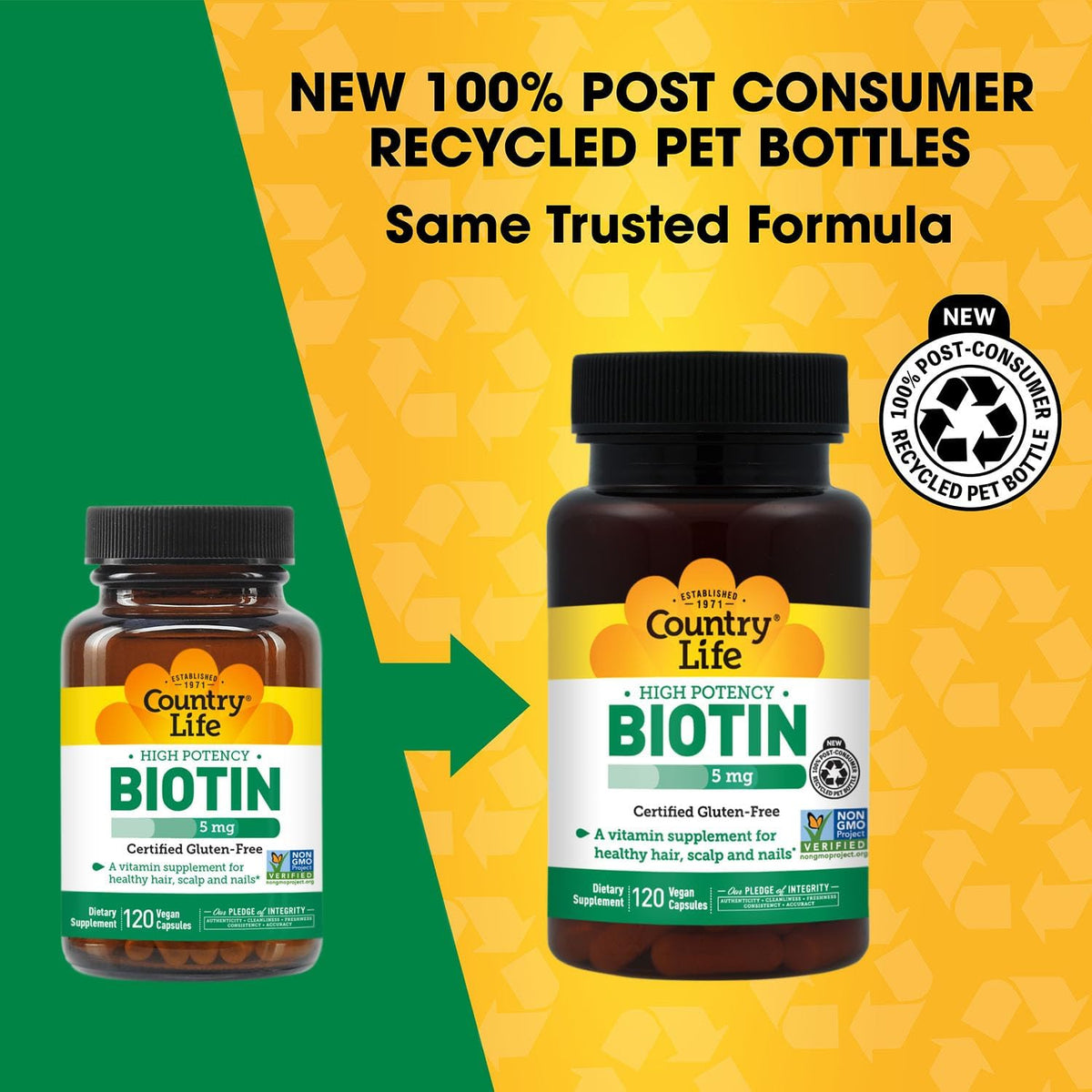 Country Life Biotin High Potency, 5mg, 120 Tablets - görsel 2