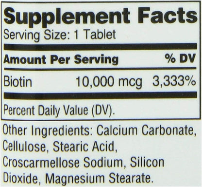 21st Century Biotin 10,000 mcg, 120 Tablets (Pack of 3)