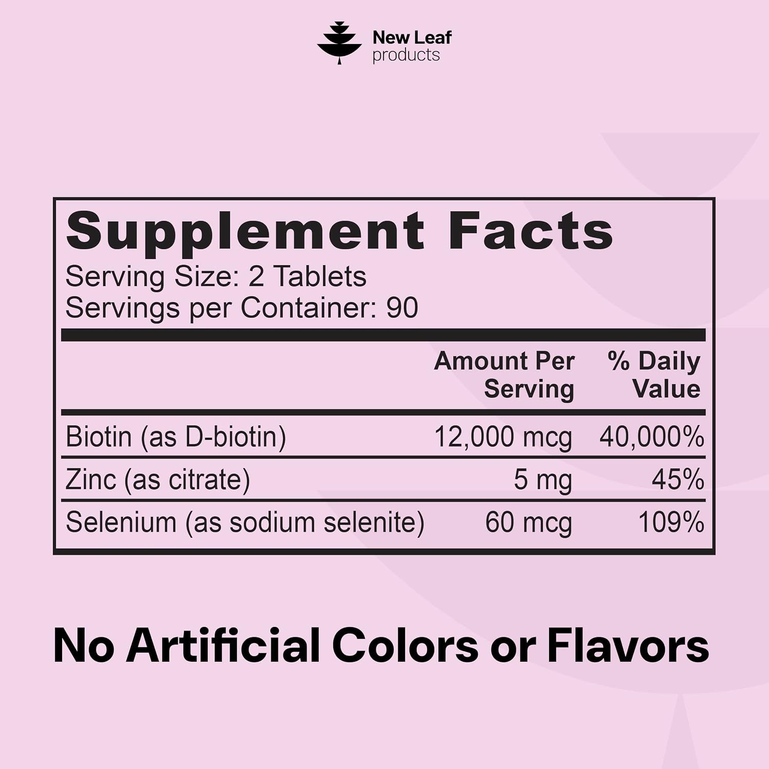 Biotin Hair, Skin and Nails Vitamins 12000mcg High Strength – Supports Normal Hair, Skin & Nails – Vegan, 180 Tablets (3 Month Supply) – Made in UK by New Leaf - görsel 5