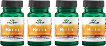 Swanson Timed-Release Biotin 10,000 mcg 60 Tablets