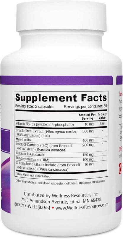 Wellness Resources Female Plus – Hormone Balance & Oestrogen Metabolism Support (60 Capsules)
