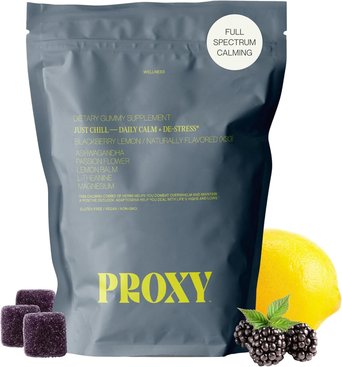 PROXY Calm Gummies Bundle with 4 Vegan Supplement Packs – Travel 120 Count - görsel 2