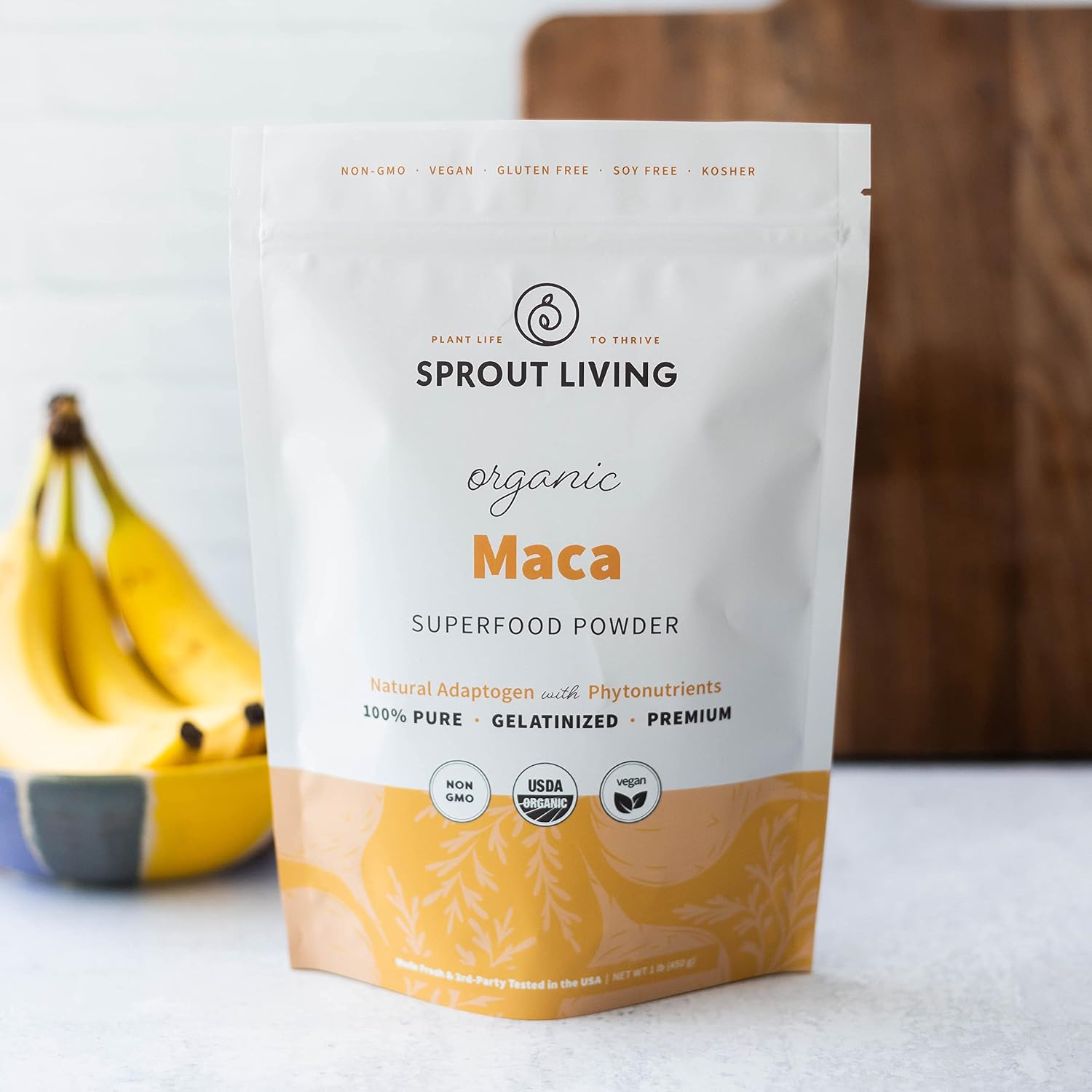 Sprout Living Organic Gelatinised Maca Root Powder, Superfood, Adaptogen, 454 g - görsel 2