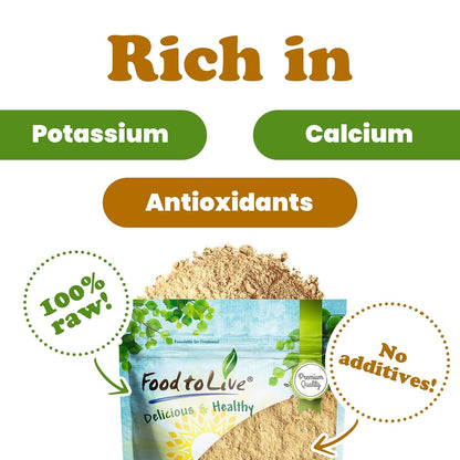 Food to Live Yellow Maca Powder, 1.81 kg (4 lb) – Raw Ground Maca Root, Vegan, Kosher, Keto, Non-Gelatinised, Bulk