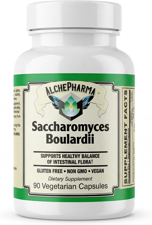AlchePharma Saccharomyces Boulardii – Non-GMO – Dairy-Free Probiotic