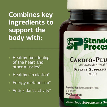 Standard Process Cardio-Plus - Antioxidant Support & Heart Health Supplement - 330 Tablets