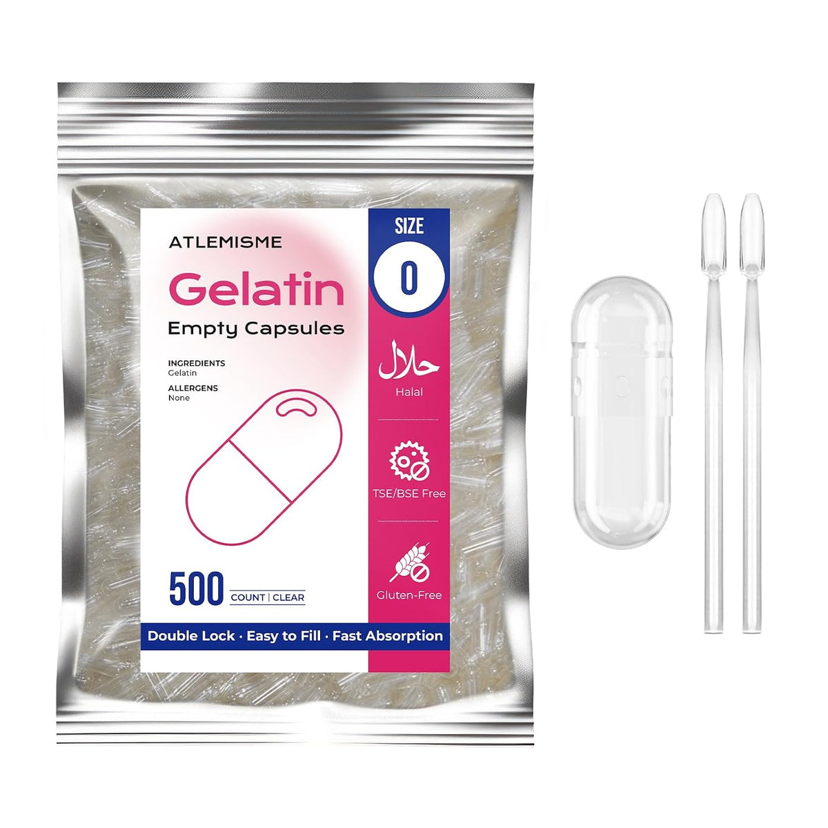 Empty Gelatin Capsules Size 0 – 1000 Count – Kosher Halal DIY Capsules - görsel 10