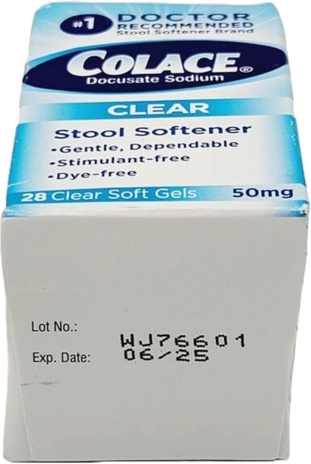 Colace Clear Docusate Sodium Stool Softener 50mg, 28 Count Per Box (3 Pack) - 84 Softgels - görsel 6