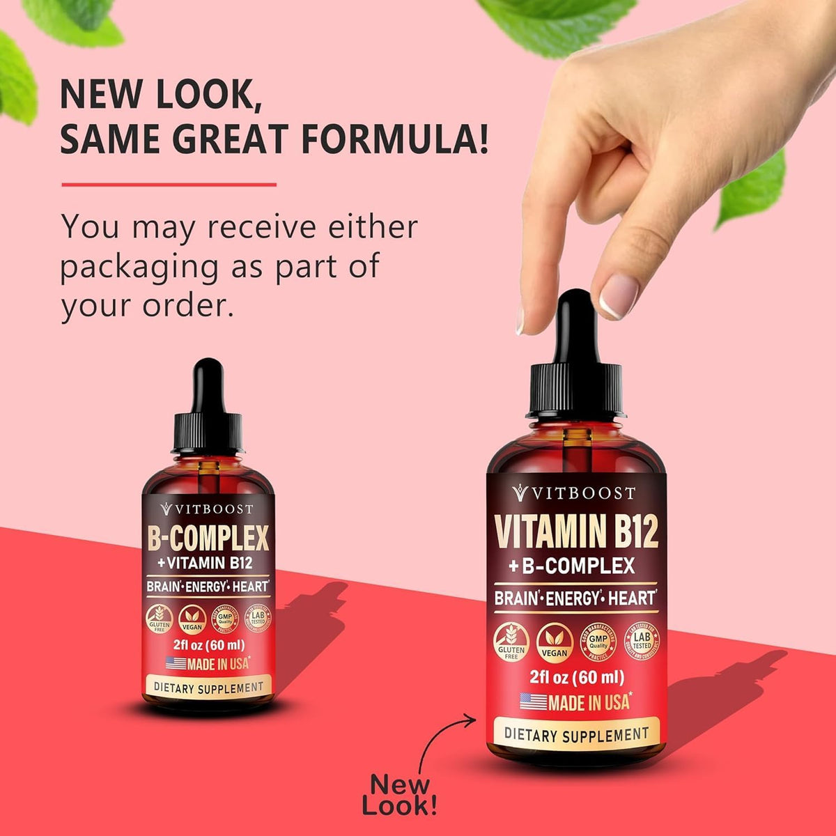 Vegan Vitamin B12 with B Complex 20 mg - Extra Strength for Men and Women - Raspberry Liquid Drops | Made in USA, B1, B2, B3, B5, B6, Biotin, Folic Acid & B12 Methylcobalamin | 4 Months Supply - görsel 2