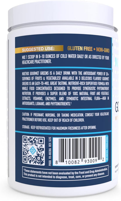 NuEthix Formulations Gourmet Greens Drink Powder - Espresso, 27 Servings