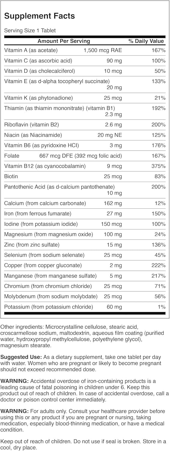 Swanson Century Formula Multivitamin with Iron - 130 Tablets - görsel 2